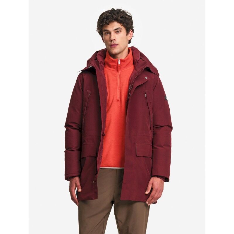 Parka longue à capuche avec matelassage en duvets et plumes GORE-TEX - Doudoune homme