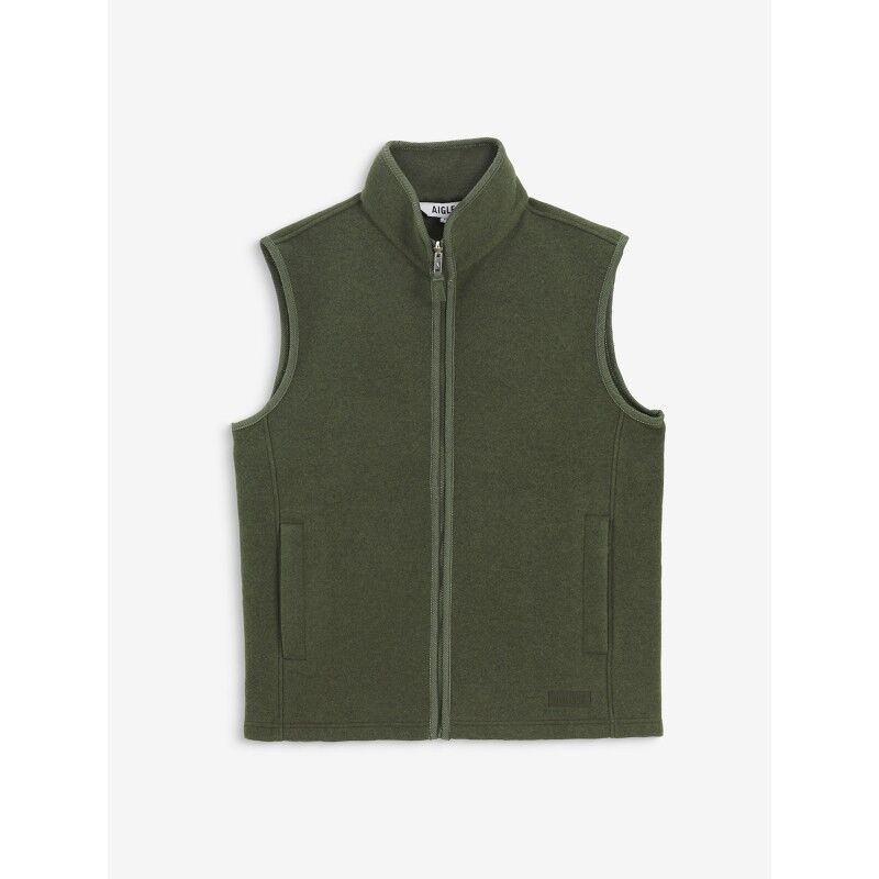 Aigle Veste sans manches en laine mélangée et finitions corduroy T-Kit - Vest - Men's | Hardloop