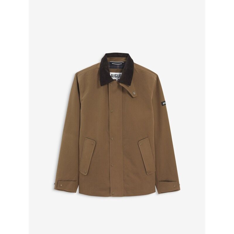 Manteau de campagne déperlant avec col velour côtelé - Manteau homme