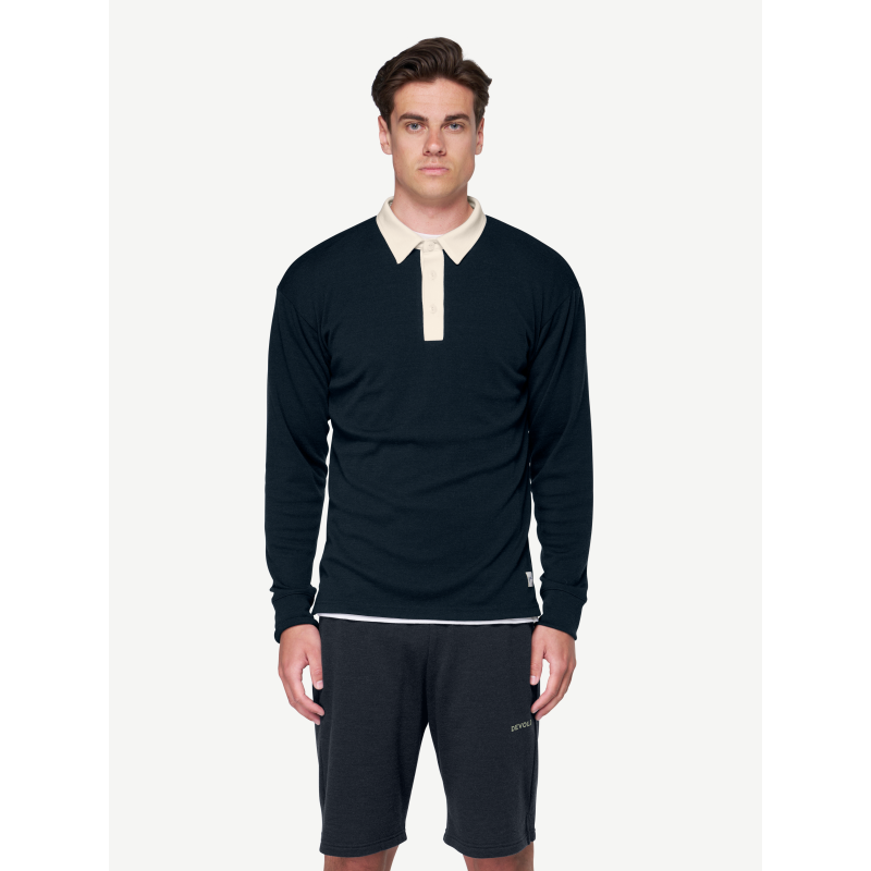 Devold Archive Rugby Shirt Ls - Polo-shirt - Herrer | Hardloop