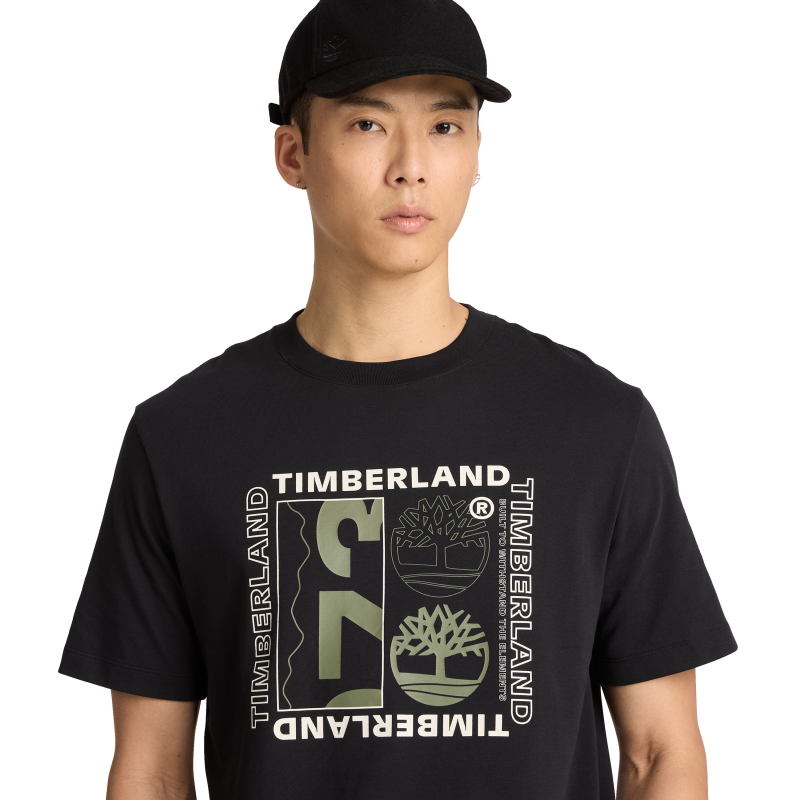 Timberland Double Logo"" Ss Graphic Tee - T-shirt - Men's | Hardloop