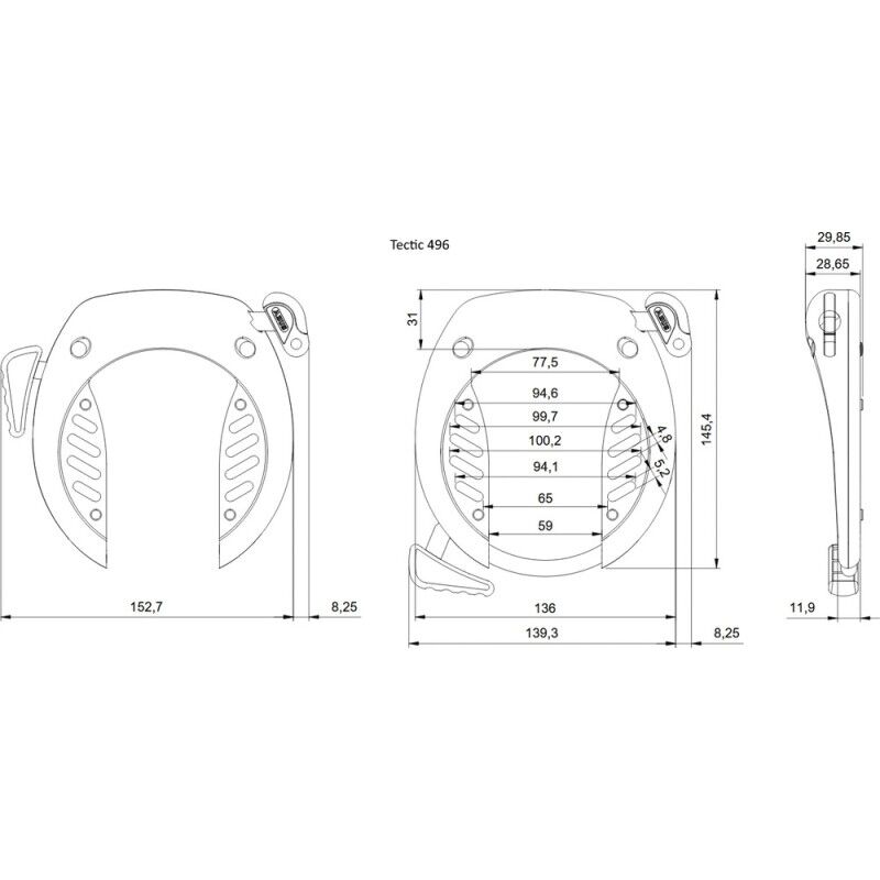 Abus 496 NR OE - Bike Frame Lock | Hardloop