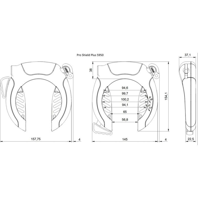 Abus 5950 NR + 6KS/100 + ST 5950 - Fietsslot | Hardloop