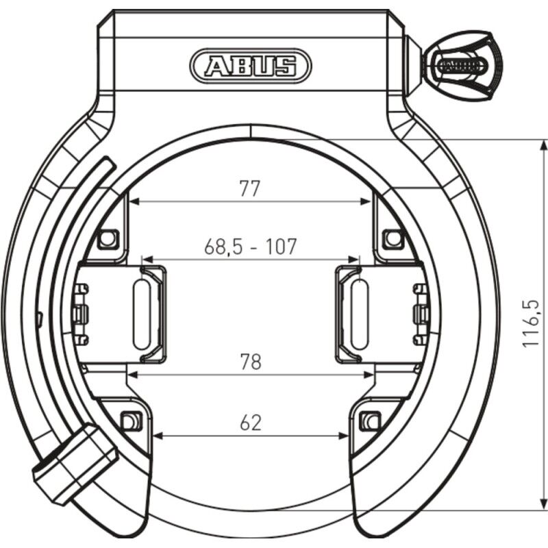 Abus 6950M AM NR XPLUS ONEKEY - Bike Frame Lock | Hardloop