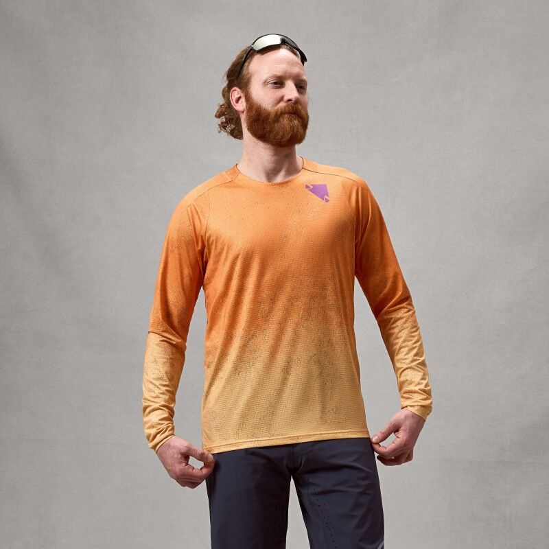 Endura Singletrack L/S Print Tee - Fietsshirt - Heren | Hardloop