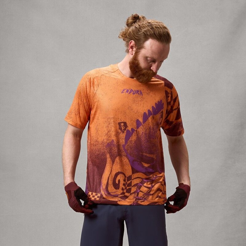 Singletrack S/S Print Tee - Radtrikot - Herren