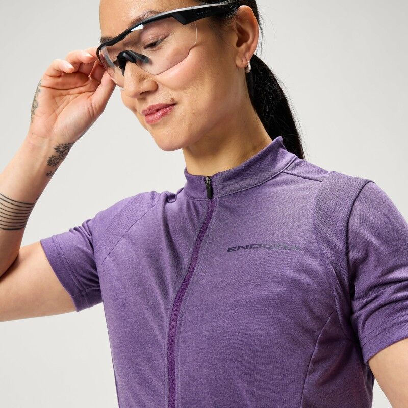 Endura Wms Loop S/S Zipped Jersey - Cykeljersey - Damer | Hardloop