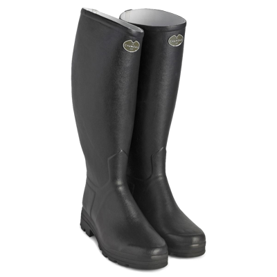 Leather-Lined Saint-Hubert Boots - Bottes en caoutchouc femme