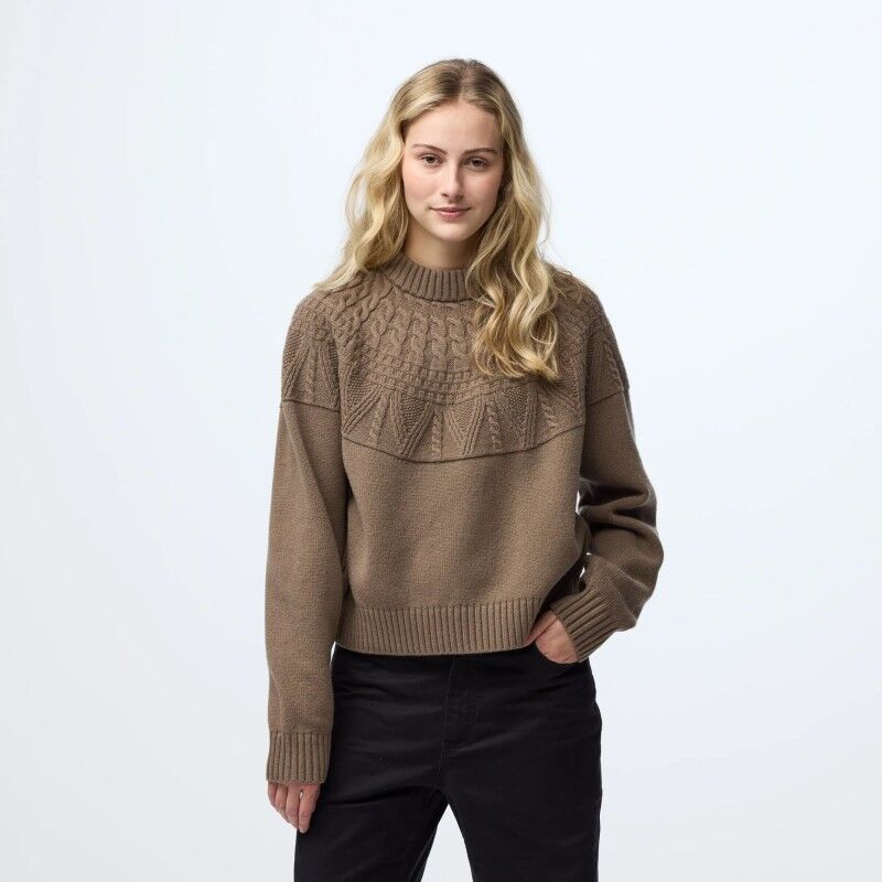 Övik Solid Jacquard Knit W - Pullover - Damen