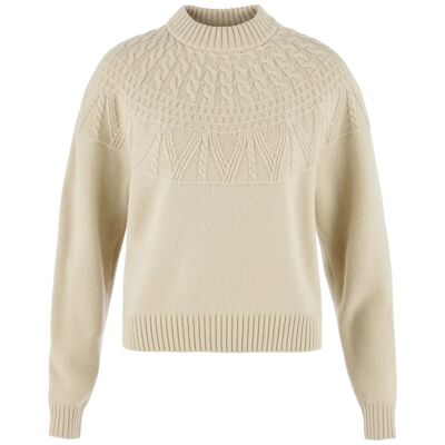 Övik Solid Jacquard Knit W - Pullover femme