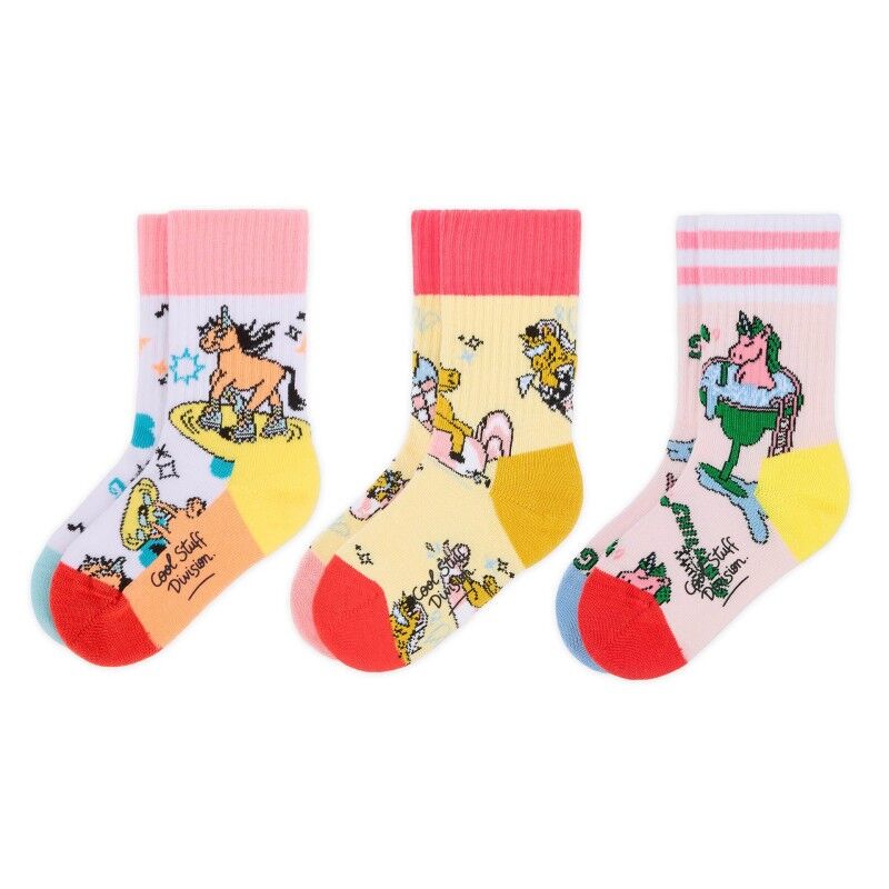 Hello Hossy Pack (3 sets) - Unicorn - Chaussettes enfant | Hardloop