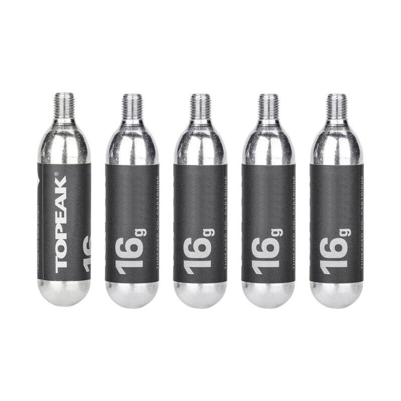 Topeak CO2 Cartridge 16g Threated (5 pieces) - Pompka CO2 | Hardloop