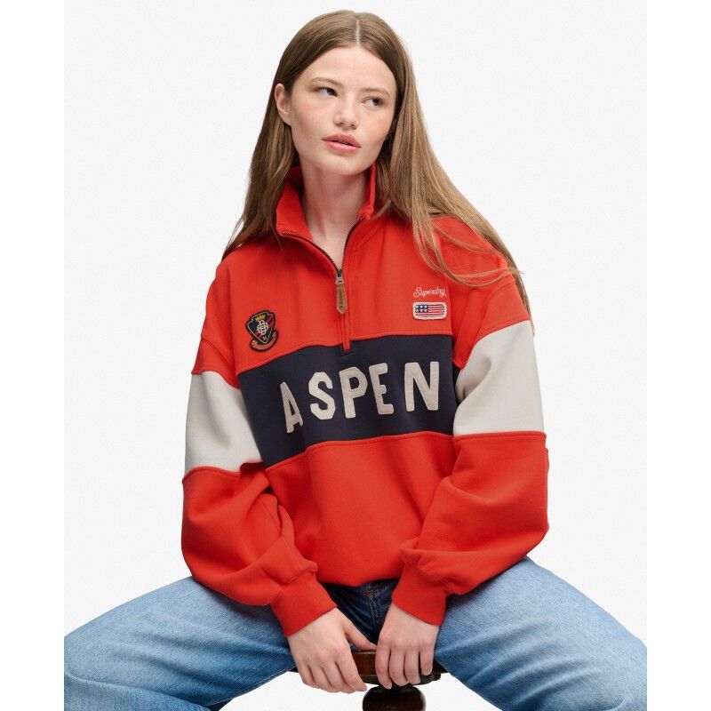 Superdry Preppy Ski Half Zip - Sweatshirt femme | Hardloop