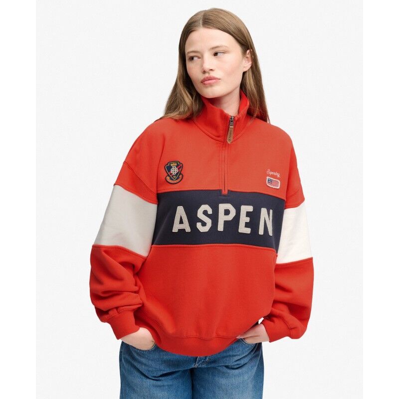 Superdry Preppy Ski Half Zip - Sweatshirt femme | Hardloop