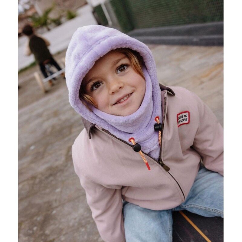 Hello Hossy Warmy Mauve - Cagoule enfant | Hardloop