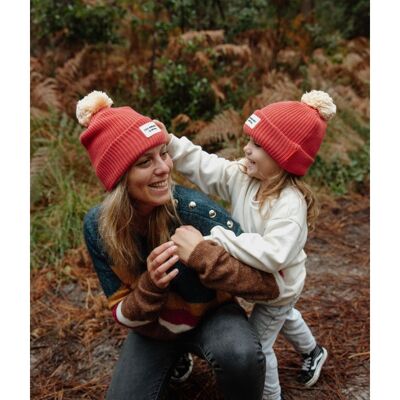Color Block Framboise - Beanie - Women's