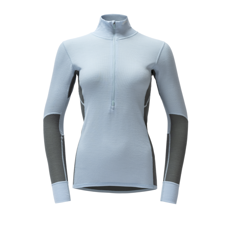 Wool Mesh 190 Zip Neck - Maglia in lana merino - Donna