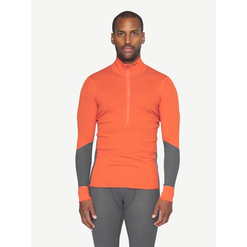 Wool Mesh 190 Zip Neck - Pánské Merinoové Trička