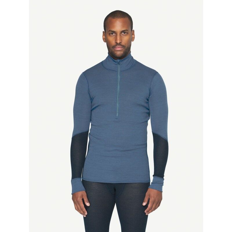 Wool Mesh 190 Zip Neck - Merino Wool Jersey - Men's