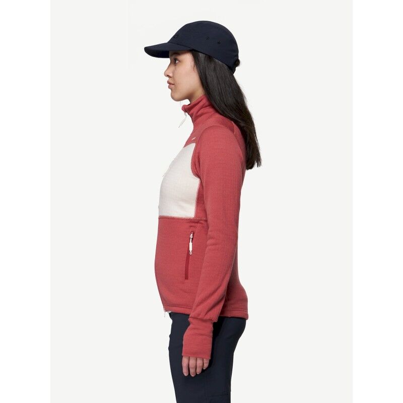 Devold Egga Grid Merino Jacket - Polaire en laine mérinos femme | Hardloop