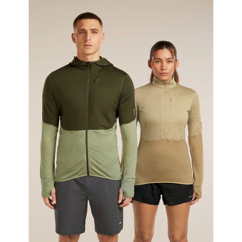 icebreaker 200 RealFleece Descender LS Zip Hoodie - Merino Fleecejacke - Herren | Hardloop