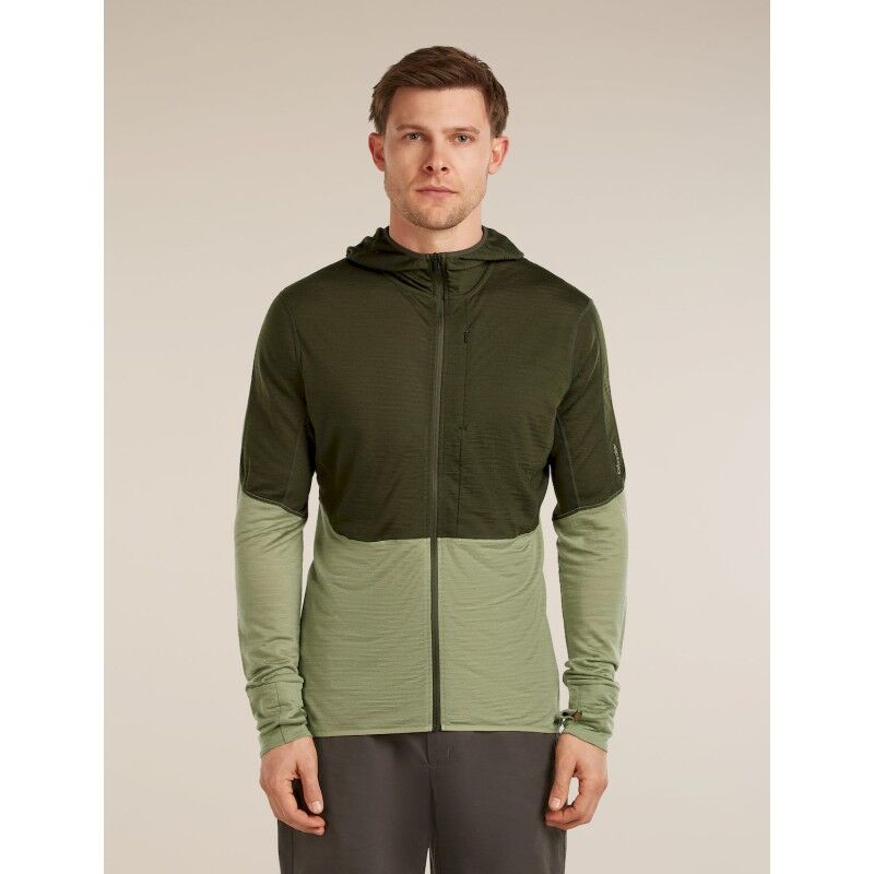 icebreaker 200 RealFleece Descender LS Zip Hoodie - Polaire en laine mérinos homme | Hardloop
