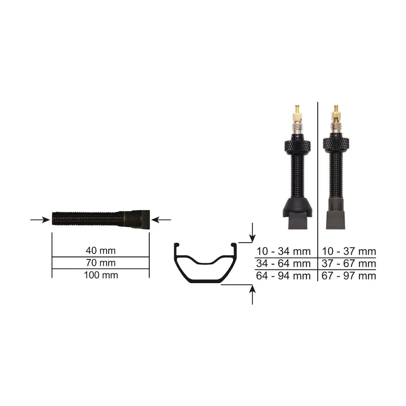 Effetto Mariposa Caffélatex Tubeless Valve x2 - Tubeless valve | Hardloop