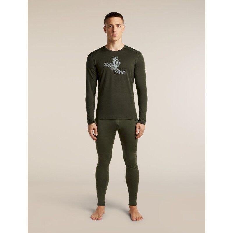 icebreaker Men Merino 200 Oasis LS Crewe Skiing Yeti - Merinoulltröja - Herr | Hardloop