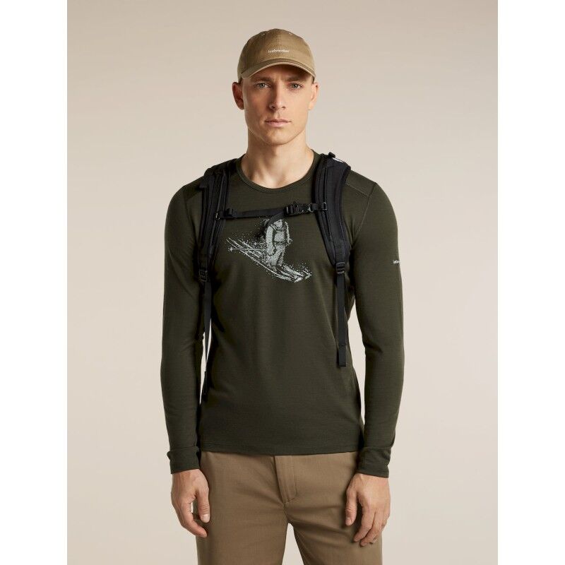 icebreaker Men Merino 200 Oasis LS Crewe Skiing Yeti - Merino Wool Jersey - Men's | Hardloop