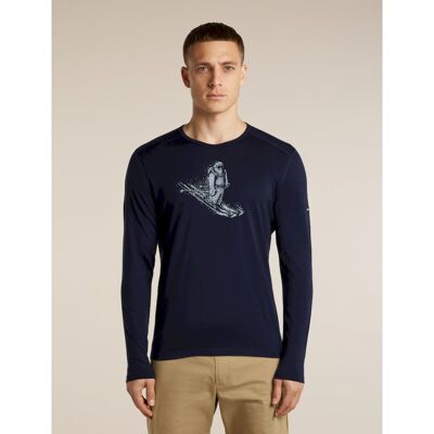 Men Merino 200 Oasis LS Crewe Skiing Yeti - Merino Wool Jersey - Men's