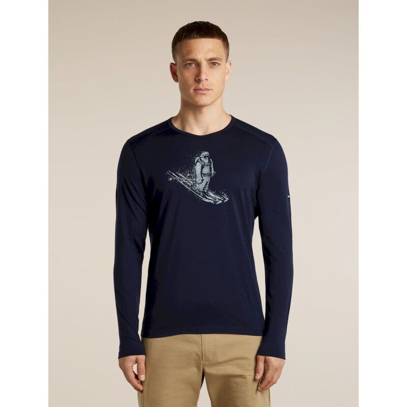 Men Merino 200 Oasis LS Crewe Skiing Yeti - Merino Wool Jersey - Men's