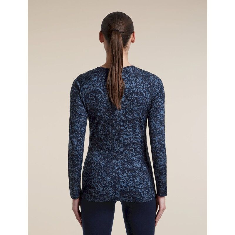 icebreaker Women Merino 200 Oasis LS Crewe Moss Bloom AOP - Merino Wool Jersey - Women's | Hardloop