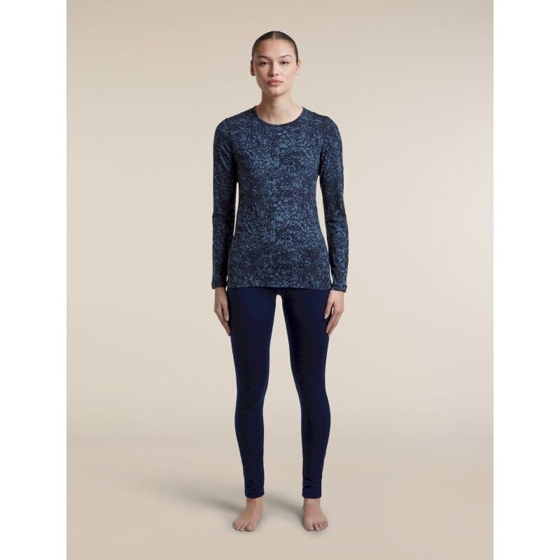 icebreaker Women Merino 200 Oasis LS Crewe Moss Bloom AOP - Merino Wool Jersey - Women's | Hardloop