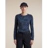 icebreaker Women Merino 200 Oasis LS Crewe Moss Bloom AOP - Merino Wool Jersey - Women's | Hardloop