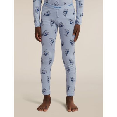 Kids Merino 200 Oasis Leggings Bear Tour AOP - Termiska Strumpbyxor i merinoull - Børn