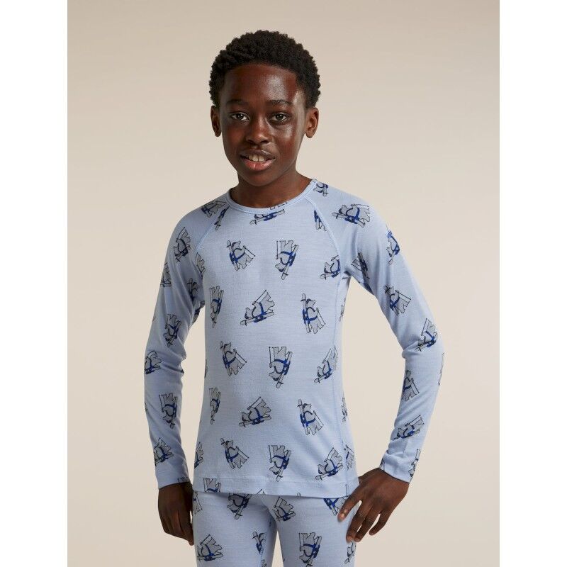 Kids Merino 200 Oasis LS Crewe Bear Tour AOP - Merinovillapaidat - Lasten