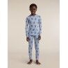 icebreaker Kids Merino 200 Oasis LS Crewe Bear Tour AOP - Maillot thermique laine mérinos enfant | Hardloop