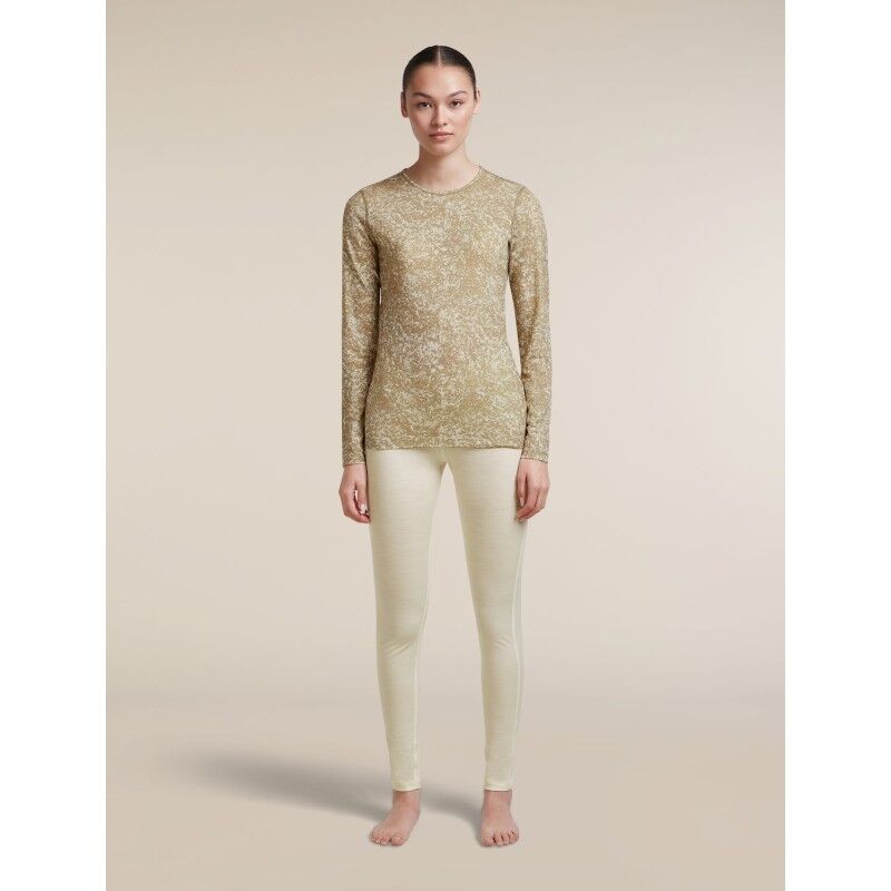 icebreaker Women Merino 200 Oasis LS Crewe Moss Bloom AOP - Merino Wool Jersey - Women's | Hardloop