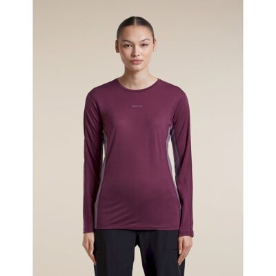 Women Merino Blend 125 Cool-Lite™ Sphere LS Tee Colour Block - Merino-shirt - Damer