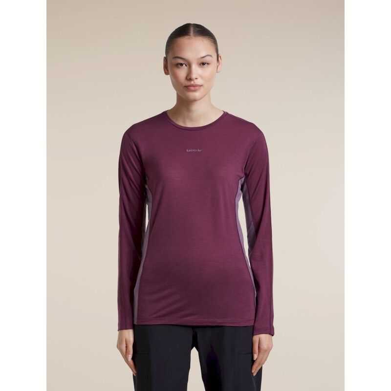 icebreaker Women Merino Blend 125 Cool-Lite™ Sphere LS Tee Colour Block - T-shirt en laine mérinos femme | Hardloop