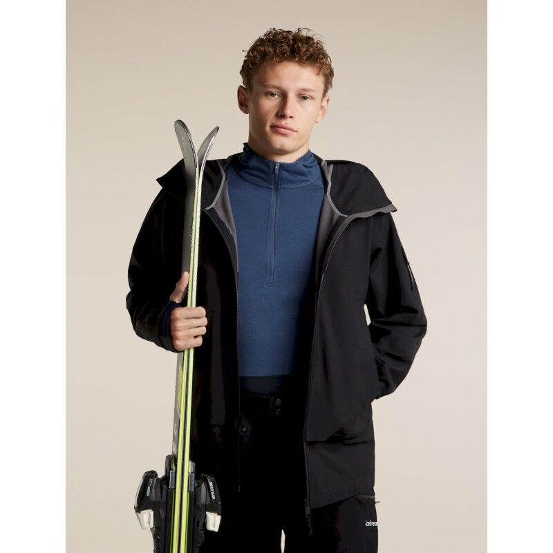 icebreaker Men Merino 200 Oasis+ LS Half Zip Hoodie - Merinowolltrikot - Herren | Hardloop