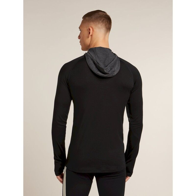 icebreaker Men Merino 200 Oasis+ LS Half Zip Hoodie - Merino Wool Jersey - Men's | Hardloop