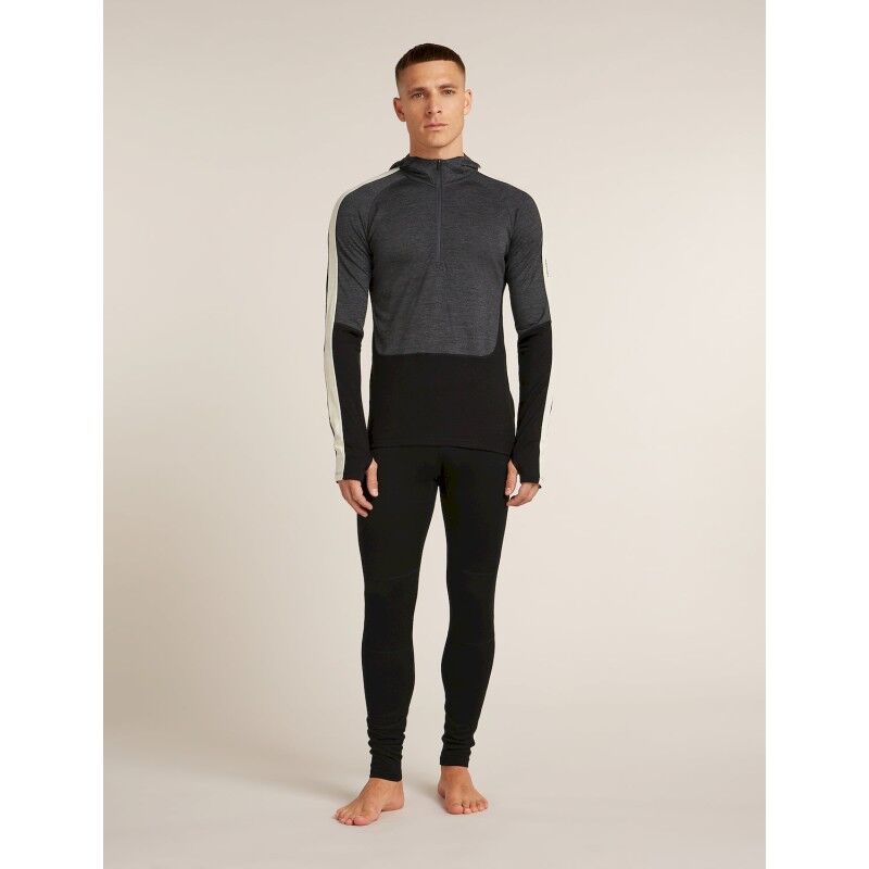 icebreaker Men Merino 200 Oasis+ LS Half Zip Hoodie - Merinoulltröja - Herr | Hardloop
