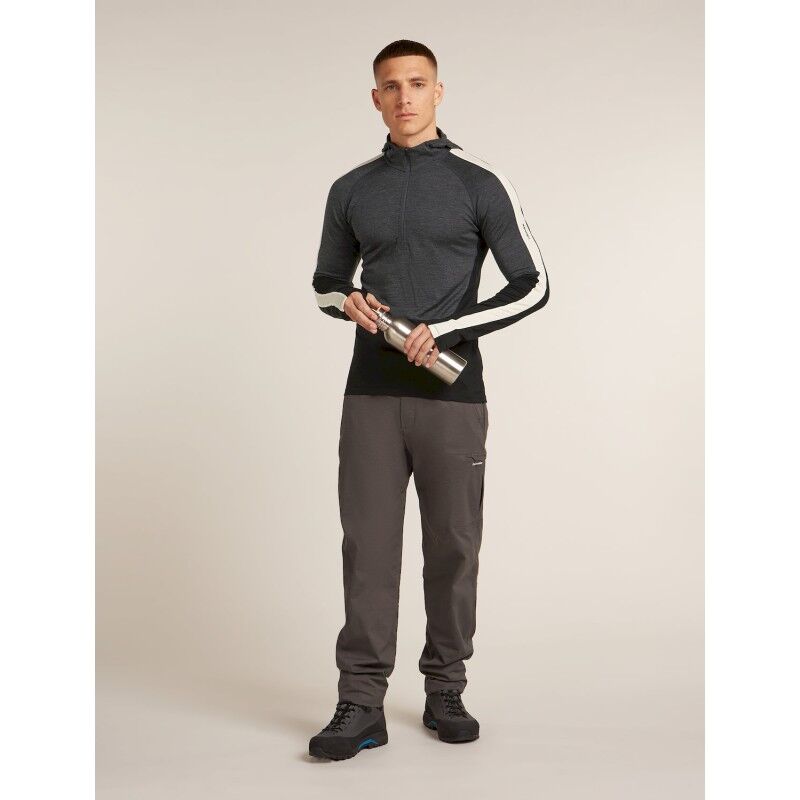 icebreaker Men Merino 200 Oasis+ LS Half Zip Hoodie - Merino Wool Jersey - Men's | Hardloop