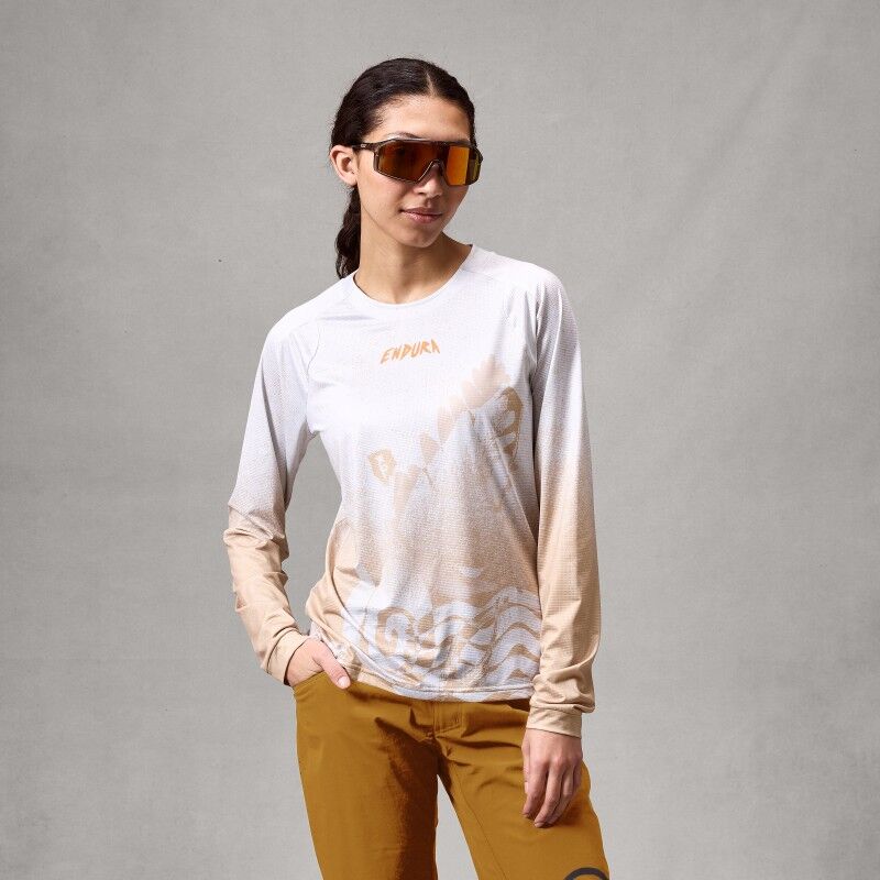 Endura Wms Singletrack L/S Print Tee - Maillot vélo femme | Hardloop
