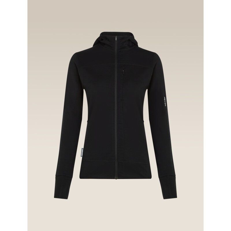 icebreaker Women Merino Blend 300 RealFleece™ Descender LS Zip Hoodie - Merino Fleece jacket - Women's | Hardloop