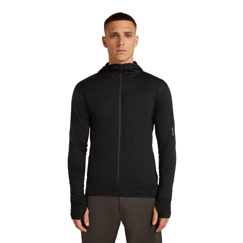 icebreaker Men Merino Blend 300 RealFleece™ Descender LS Zip Hoodie - Merino Fleece jacket - Men's | Hardloop