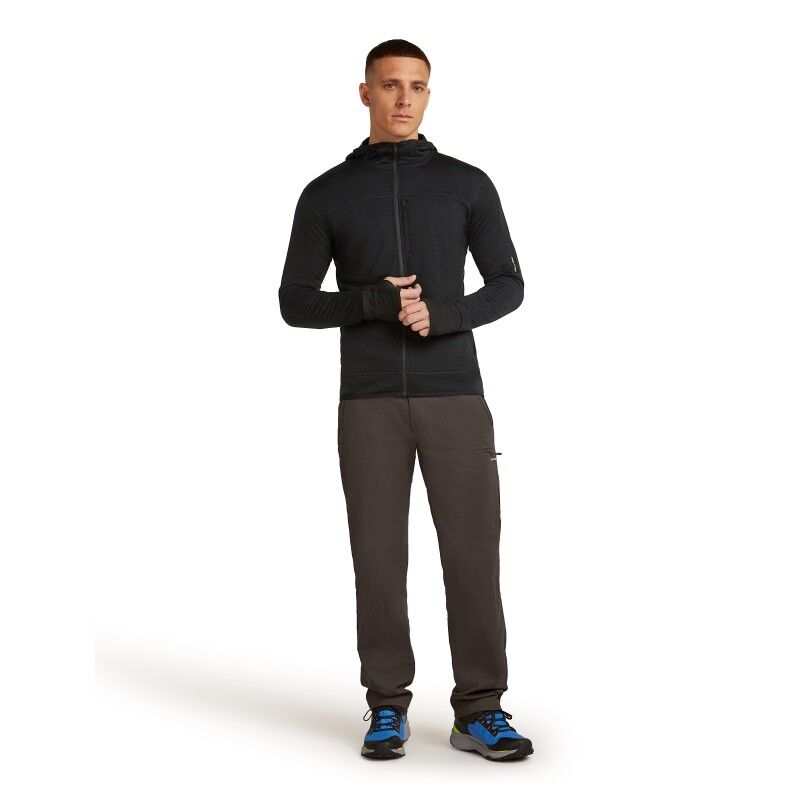 icebreaker Men Merino Blend 300 RealFleece™ Descender LS Zip Hoodie - Merino Fleece jacket - Men's | Hardloop