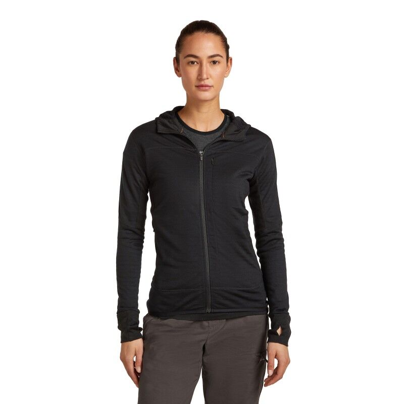 icebreaker Women Merino Blend 300 RealFleece™ Descender LS Zip Hoodie - Merino Fleece jacket - Women's | Hardloop