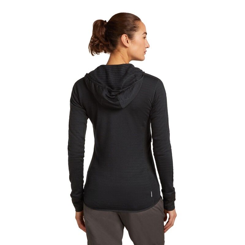 icebreaker Women Merino Blend 300 RealFleece™ Descender LS Zip Hoodie - Polaire en laine mérinos femme | Hardloop